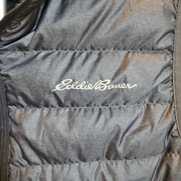 Eddie Bauer EB 650 Down Puffer Vest Mens L Gray Cirruslite Water Resistant - Picture 2 of 7